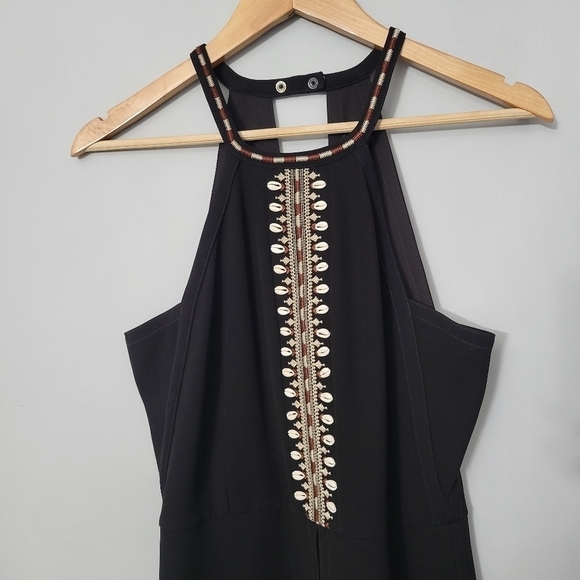 Yigal Azrouel Black Shell Embroidery Crepe Giorgio Dress NWT - Picture 4 of 12